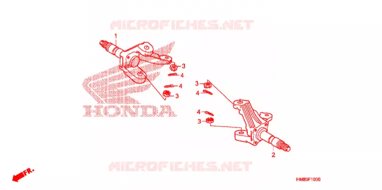 ARBRE DE ROUE  Honda ATV 250 FOURTRAX 2012  TRX250TEC