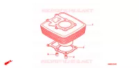 CYLINDRE pour Honda TRX 250 FOURTRAX RECON Electric Shift de 2012