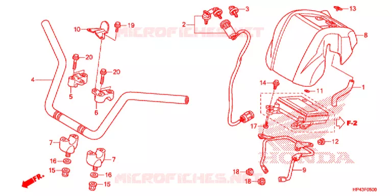 GUIDON Honda ATV 420 FOURTRAX 2013  TRX420FED