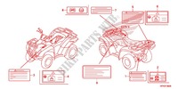 ETIQUETTE DE PRECAUTIONS pour Honda FOURTRAX 420 RANCHER 4X4 Electric Shift RED de 2013