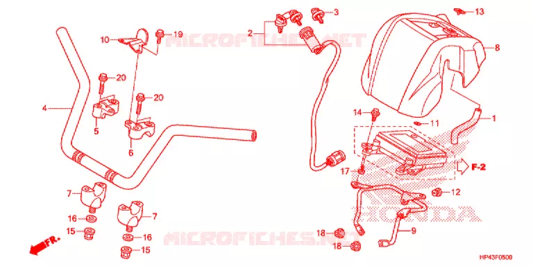 GUIDON Honda ATV 420 FOURTRAX 2013  TRX420TED