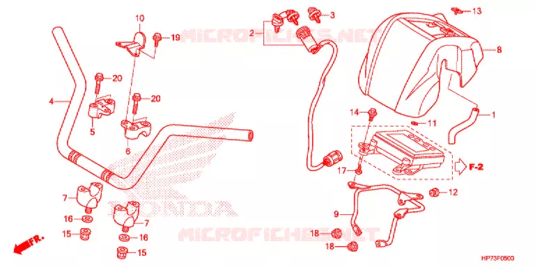 GUIDON Honda ATV 420 FOURTRAX 2013  TRX420FAD