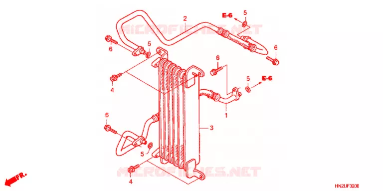 RADIATEUR D'HUILE Honda ATV 500 FOURTRAX 2013  TRX500FPAD