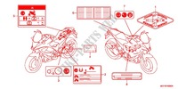 ETIQUETTE DE PRECAUTIONS pour Honda CROSSRUNNER 800 GRISE de 2013