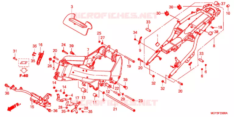 CADRE Honda MOTO 800 CROSSRUNNER 2014  VFR800XD