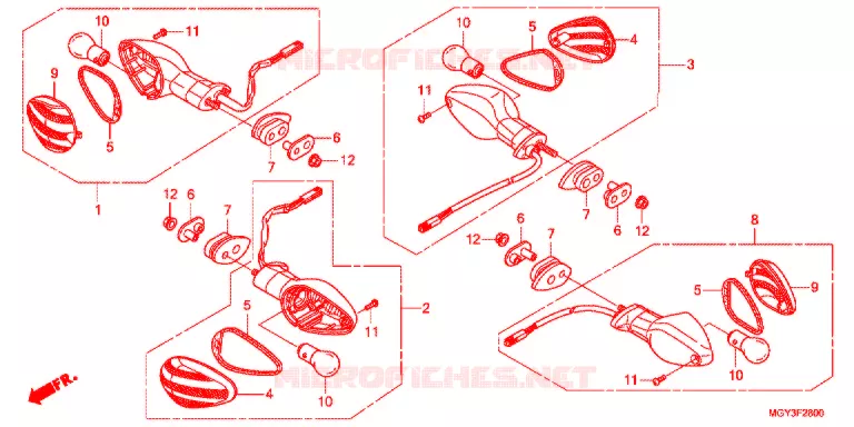 CLIGNOTANT Honda MOTO 800 CROSSRUNNER 2014  VFR800XD