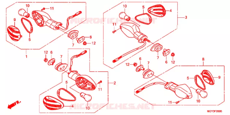 CLIGNOTANT Honda MOTO 800 CROSSRUNNER 2014  VFR800XD
