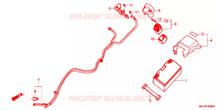 BATTERIE Honda MOTO 800 CROSSRUNNER 2013  VFR800XD