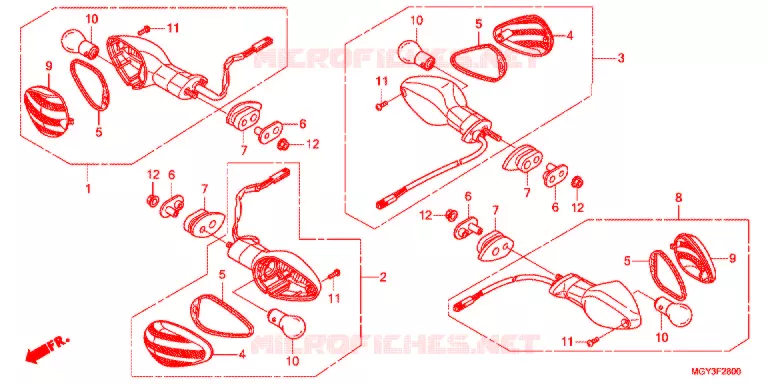 CLIGNOTANT Honda MOTO 800 CROSSRUNNER 2013  VFR800XD