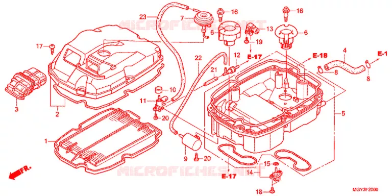 FILTRE A AIR Honda MOTO 800 CROSSRUNNER 2014  VFR800XD