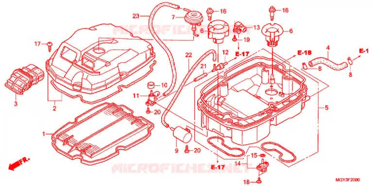 FILTRE A AIR Honda MOTO 800 CROSSRUNNER 2013  VFR800XD