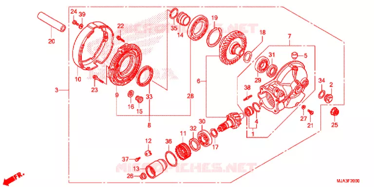 COUPLE CONIQUE Honda MOTO 750 SHADOW 2013  VT750C2SD