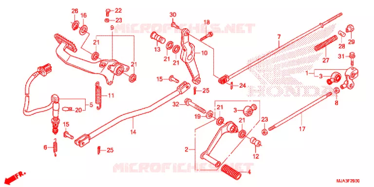 PEDALE (VT750C/C2S/CA/CS) Honda MOTO 750 SHADOW 2013  VT750C2SD