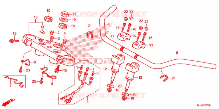 GUIDON (VT750C/CA/CS) Honda MOTO 750 SHADOW 2013  VT750CD