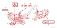ETIQUETTE DE PRECAUTIONS (VT750C/C2S/CA/CS) pour Honda SHADOW VT 750 GRAY de 2013