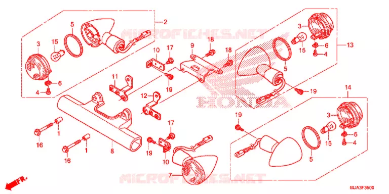 CLIGNOTANT (VT750C/CA/CS) Honda MOTO 750 SHADOW 2013  VT750CSD