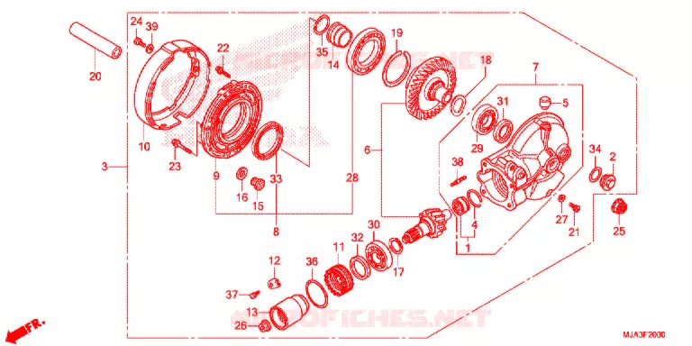COUPLE CONIQUE Honda MOTO 750 SHADOW 2013  VT750CSD