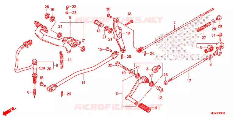 PEDALE (VT750C/C2S/CA/CS) Honda MOTO 750 SHADOW 2013  VT750CSD