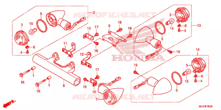 CLIGNOTANT (VT750C/CA/CS) Honda MOTO 750 SHADOW 2013  VT750CSD