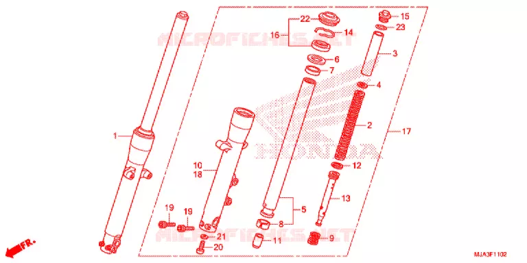 FOURCHE (VT750S) Honda MOTO 750 VT 2013  VT750SD