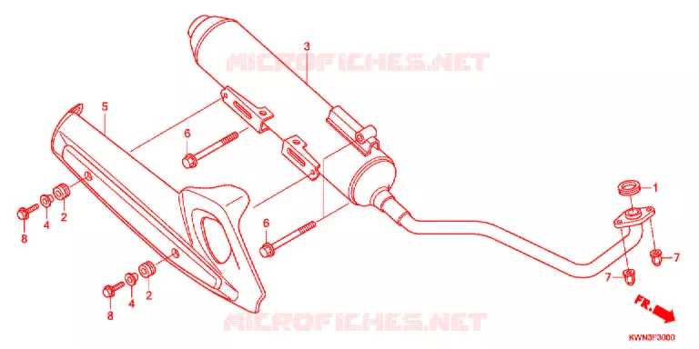 SILENCIEUX D'ECHAPPEMENT Honda SCOOTER 125 PCX 2013  WW125EX2D