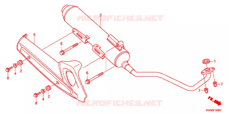 SILENCIEUX D'ECHAPPEMENT Honda SCOOTER 125 PCX 2013  WW125D