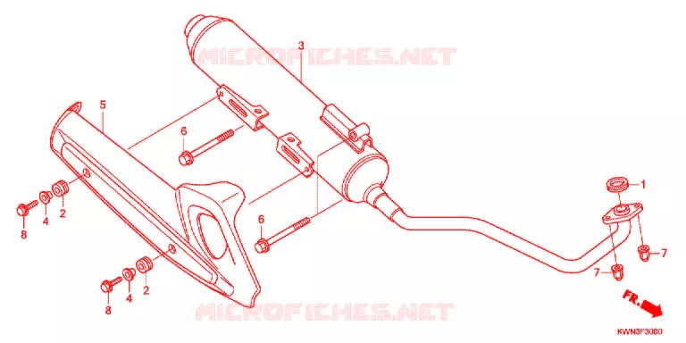 SILENCIEUX D'ECHAPPEMENT Honda SCOOTER 125 PCX 2013  WW125D