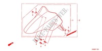 GARDE BOUE AVANT pour Honda PCX 125 de 2012