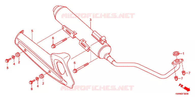 SILENCIEUX D'ECHAPPEMENT Honda SCOOTER 125 PCX 2011  WW125SB
