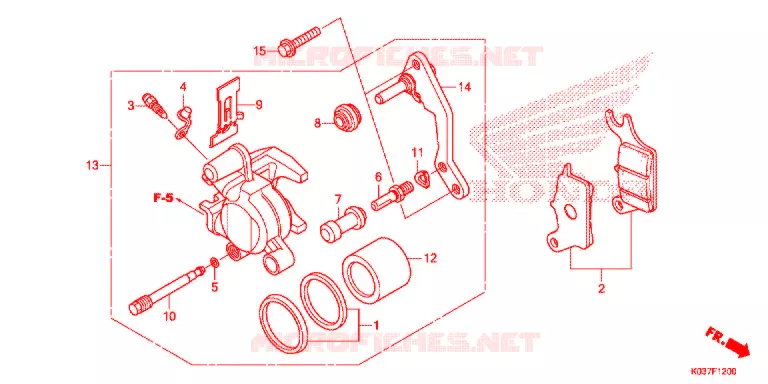 ETRIER DE FREIN AVANT Honda MOTO 110 WAVE 2015  AFS110CSFF