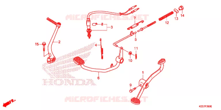 PEDALE - KICK Honda MOTO 110 WAVE 2015  AFS110CSFF