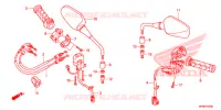 COMMODO   CABLE   RETROVISEUR pour Honda CB 1000 R SIENNA RED de 2014