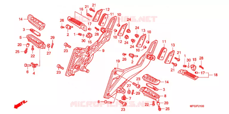 REPOSE PIED Honda MOTO 600 HORNET 2010  CB600FA3A