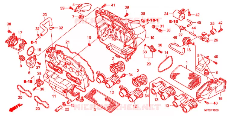 FILTRE A AIR Honda MOTO 600 HORNET 2010  CB600FA3A