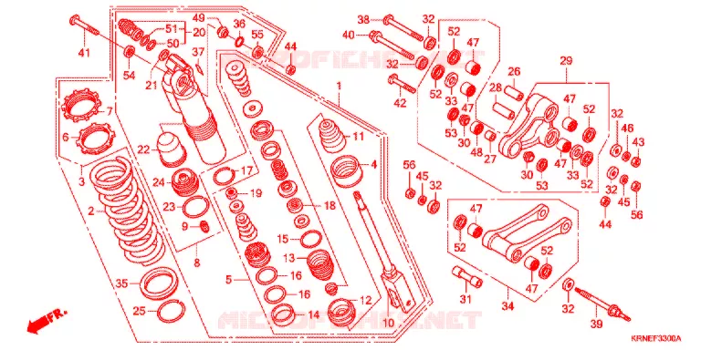 AMORTISSEUR ARRIERE Honda MOTO 250 CRF 2011  CRF250RB