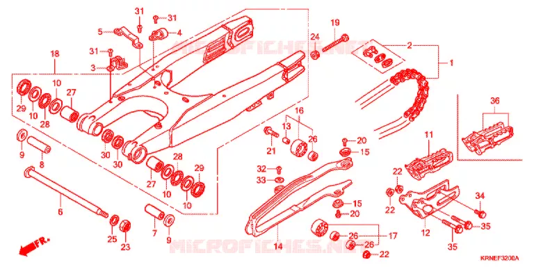 BRAS OSCILLANT Honda MOTO 250 CRF 2011  CRF250RB