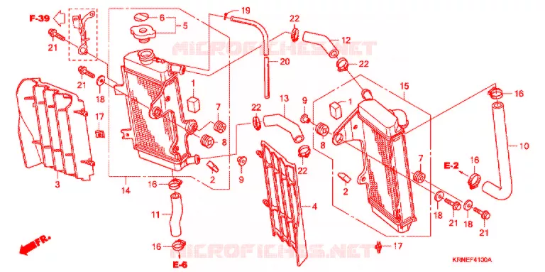 RADIATEUR Honda MOTO 250 CRF 2011  CRF250RB