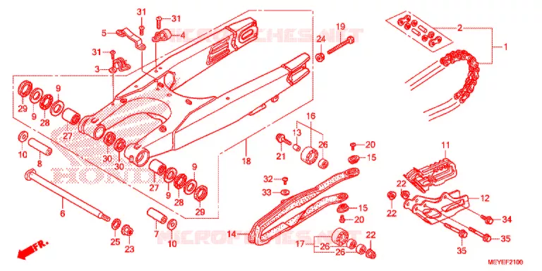 BRAS OSCILLANT Honda MOTO 450 CRF 2017  CRF450XE