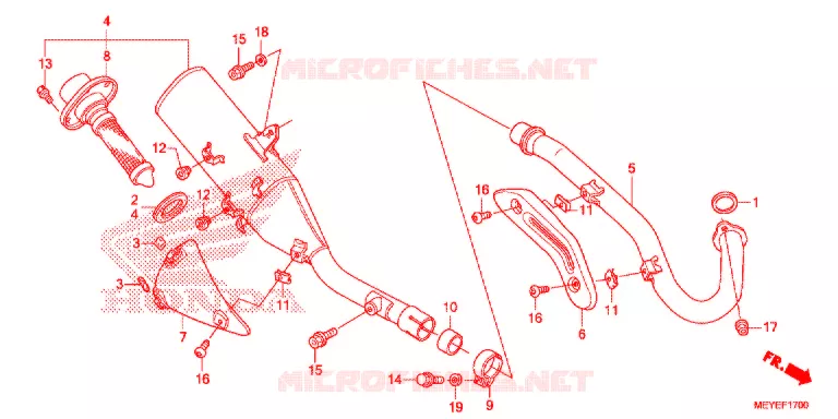 SILENCIEUX D'ECHAPPEMENT Honda MOTO 450 CRF 2014  CRF450XE