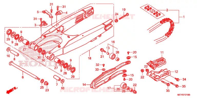 BRAS OSCILLANT Honda MOTO 450 CRF 2014  CRF450XE
