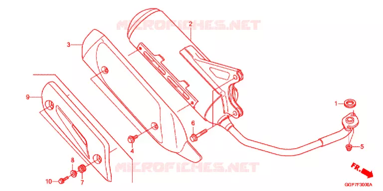 SILENCIEUX D'ECHAPPEMENT Honda SCOOTER 50 VISION 2013  NSC502WHD