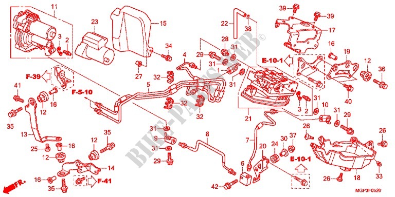 BOITIER ABS AVANT pour Honda CBR 1000 RR ABS TRICOLORE de 2014