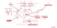 AUTOCOLLANTS (CBR1000RRD/E/RAD/E) pour Honda CBR 1000 RR ABS BLACK de 2014