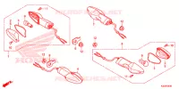 CLIGNOTANT pour Honda CBR 250 R ABS REPSOL de 2015