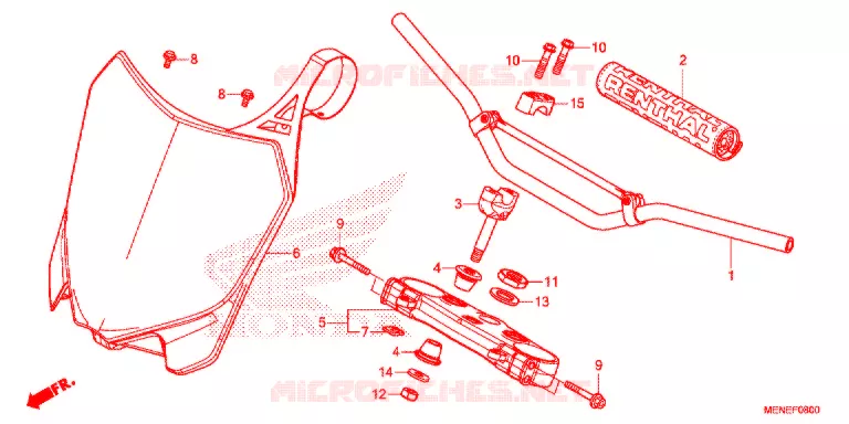 GUIDON - TE DE FOURCHE Honda MOTO 450 CRF 2015  CRF450RF