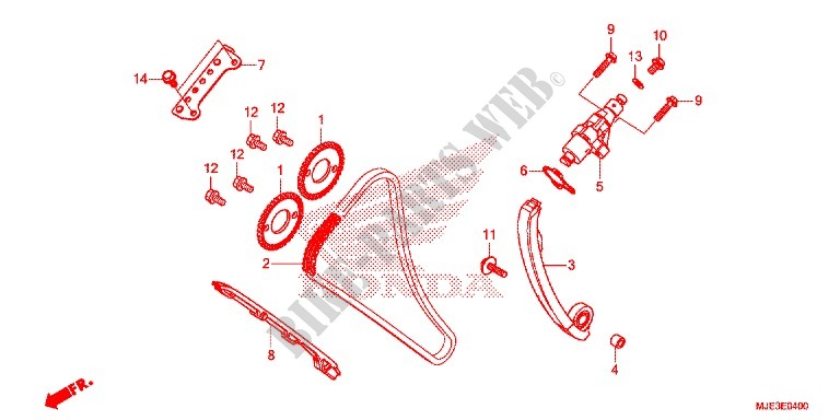 CHAINE DE DISTRIBUTION   TENDEUR pour Honda CBR 650 F ABS HRC TRICOLOR de 2015