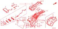 FEU ARRIERE pour Honda CBR 650 F ABS HRC TRICOLOR de 2014