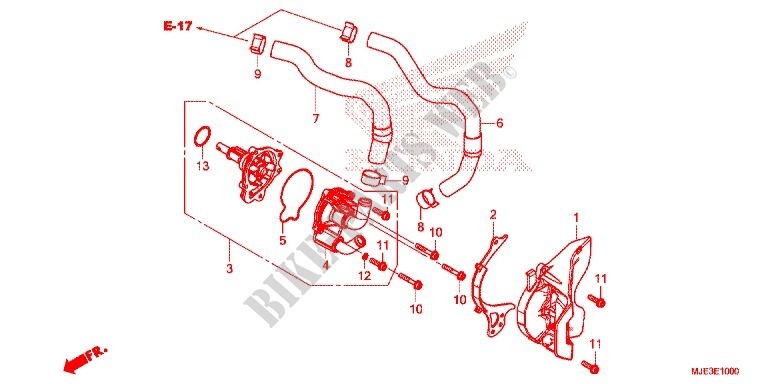 POMPE A EAU pour Honda CBR 650 F TRICOLOR de 2014