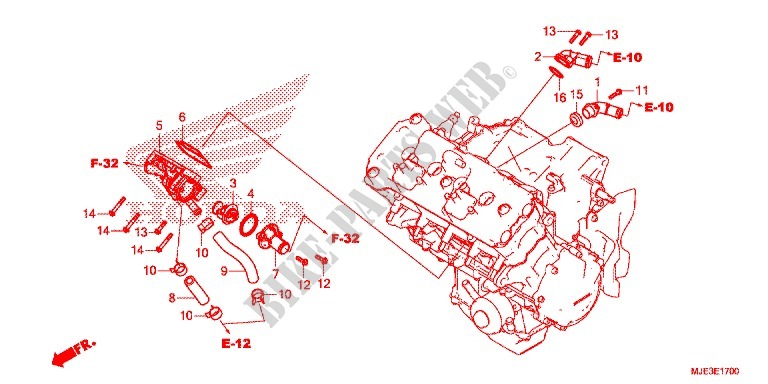 THERMOSTAT pour Honda CBR 650 F TRICOLOR de 2014