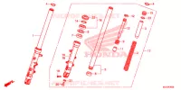 FOURCHE pour Honda CBR 650 F TRICOLOR de 2014